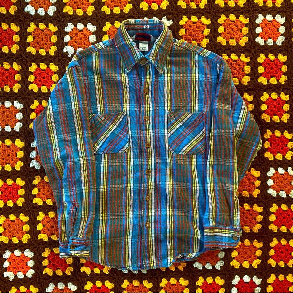 Vintage 70s JC Penney Big Mac workwear button down flannel